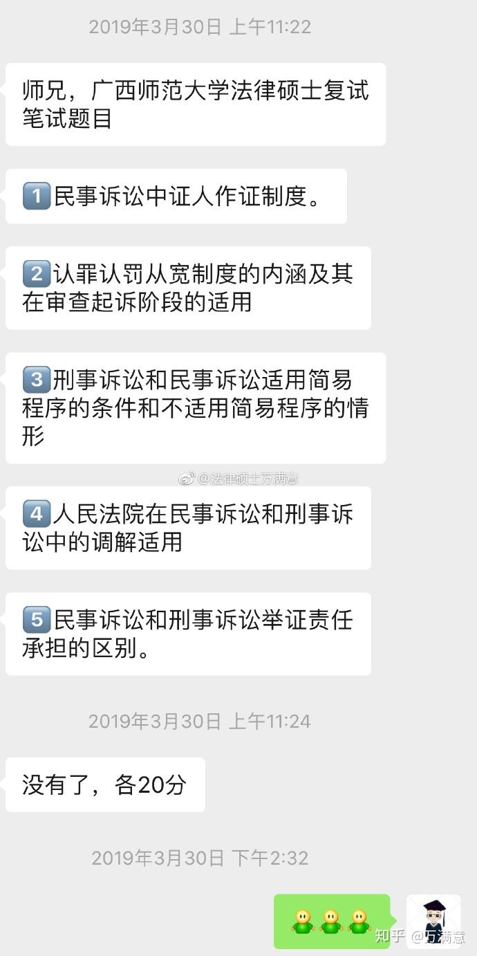 2019年广西师范大学法硕复试真题 - 知乎