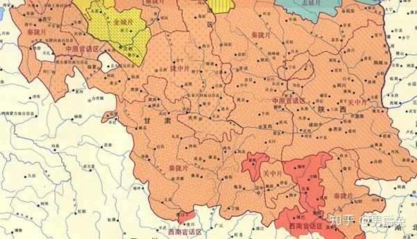 陕甘一带的方言分布