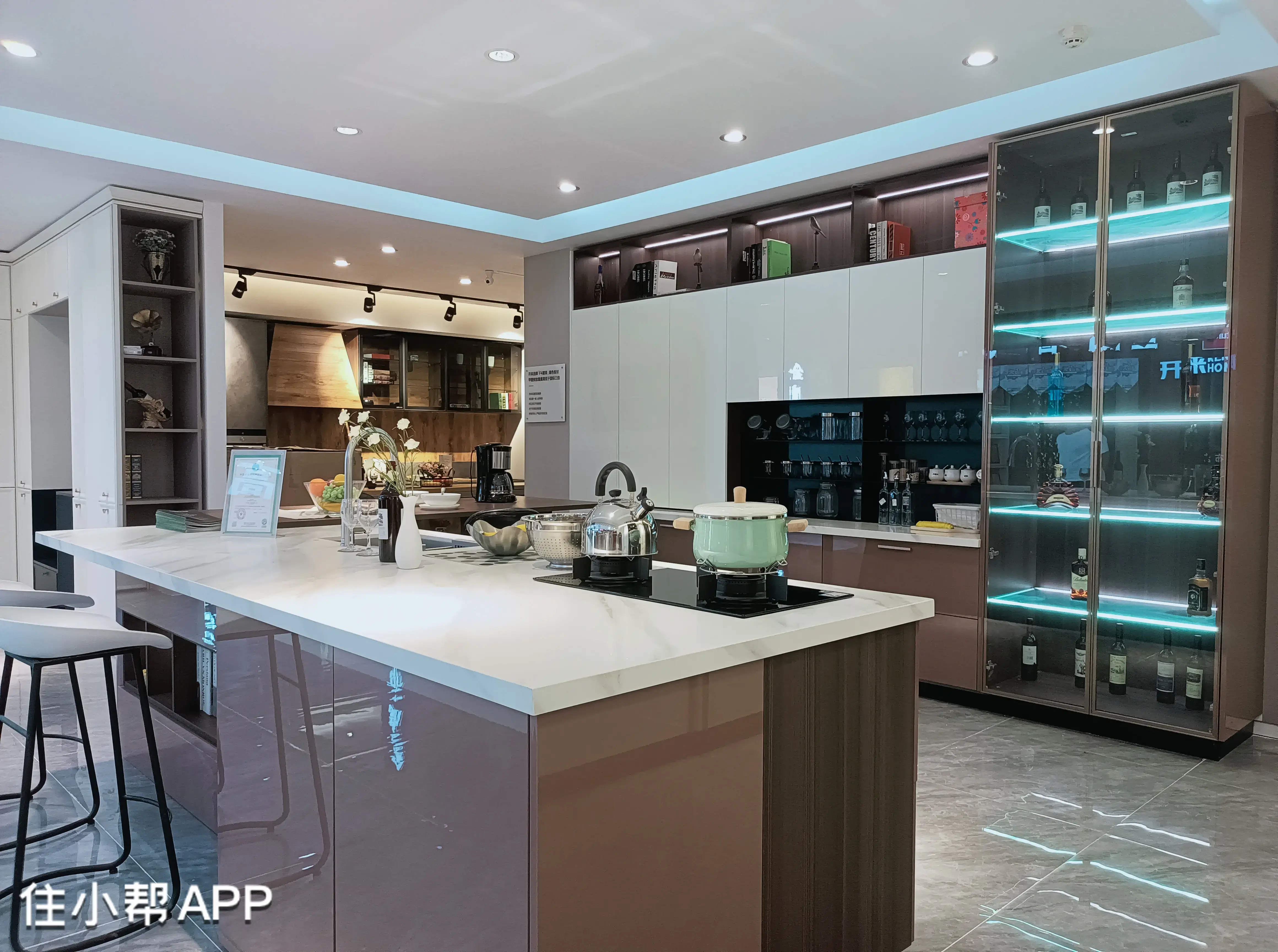 岛台厨房装修岛台式灶台水槽柜延伸餐吧台