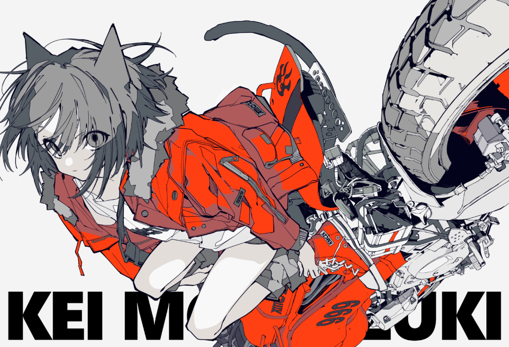 他的画人物线条颜色都十分独特望月けい的个人风格明显左为米山舞作品