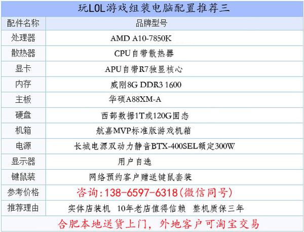 lol电脑配置要求