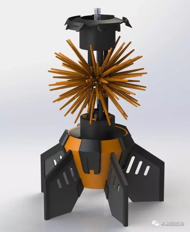 3d打印davycrocket火箭卡通模型3d打印图纸stlstep格式