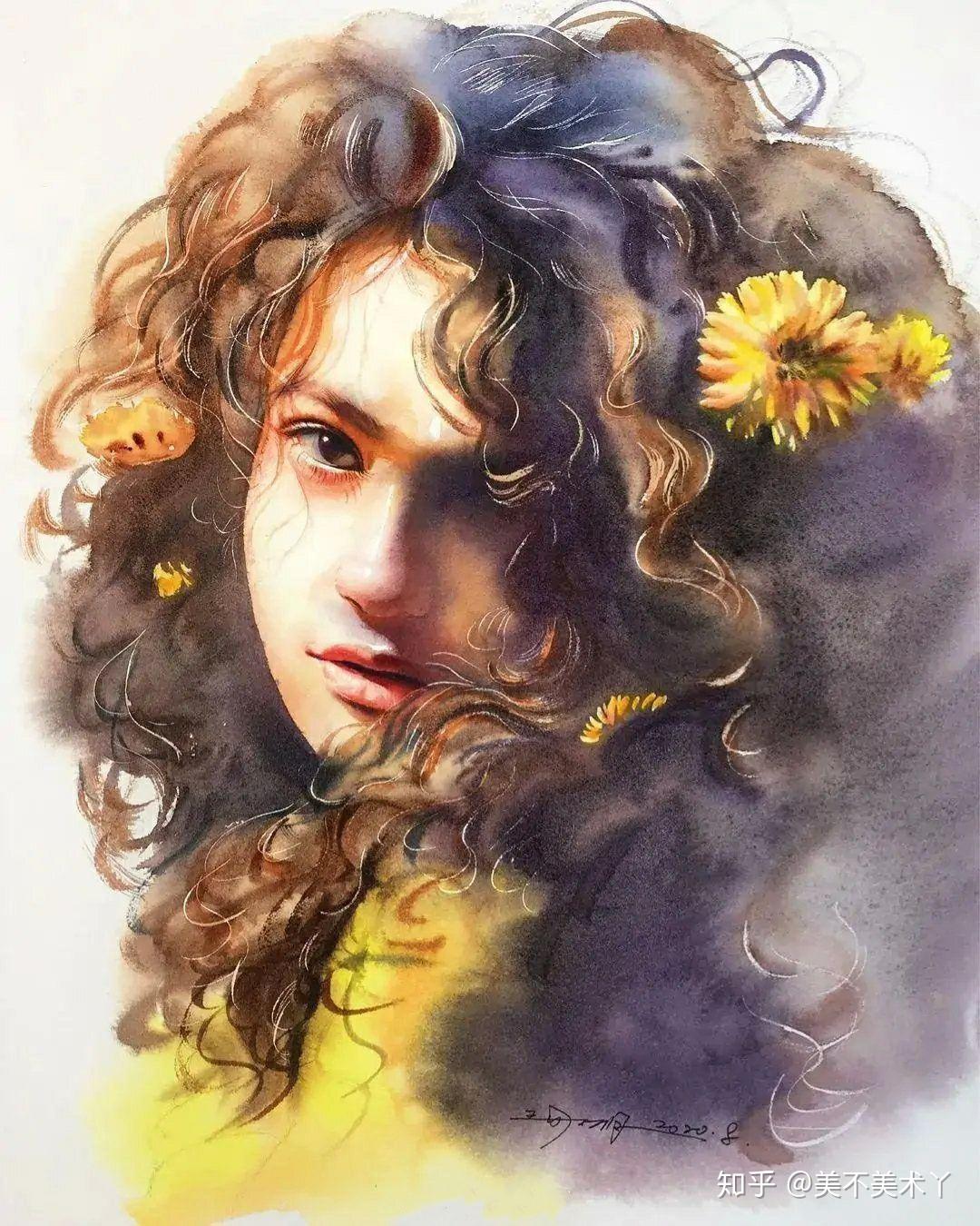 人物肖像水彩画选摘