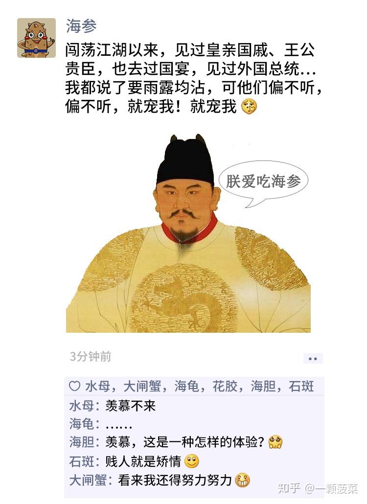 假如海参也玩微信它的朋友圈画风一定是这样的