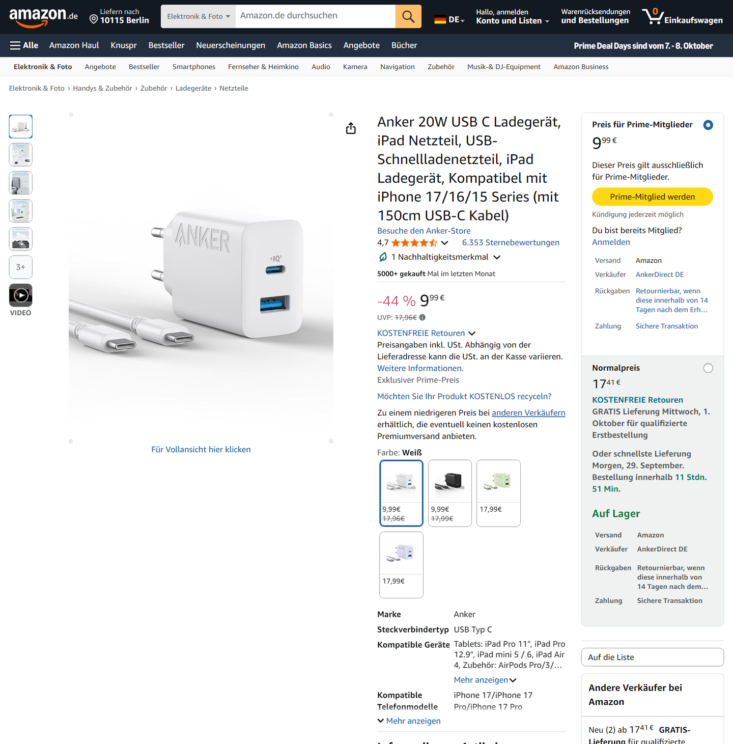 苹果20W原装依旧高口碑，德国9月最受欢迎的十大快充充电器揭晓- 知乎