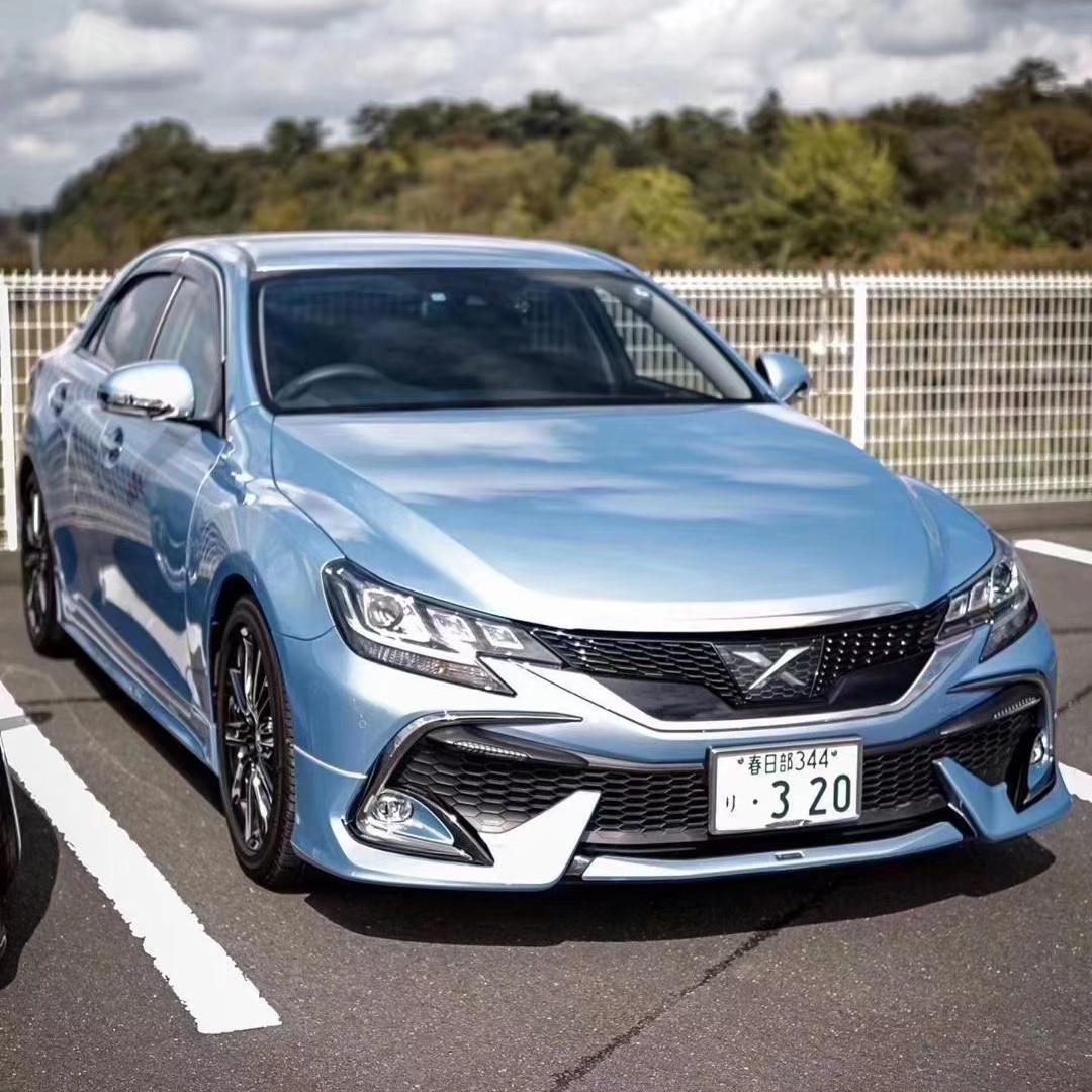 新款丰田锐志改装18款日本版大包围markx前杠总成蒙娜丽莎前唇