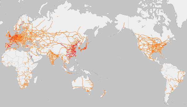 世界铁路网分布图图片