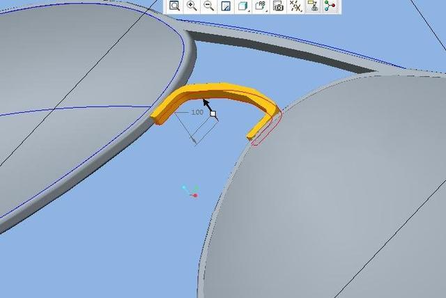 proe/creo眼镜的镜框与镜片主体造型