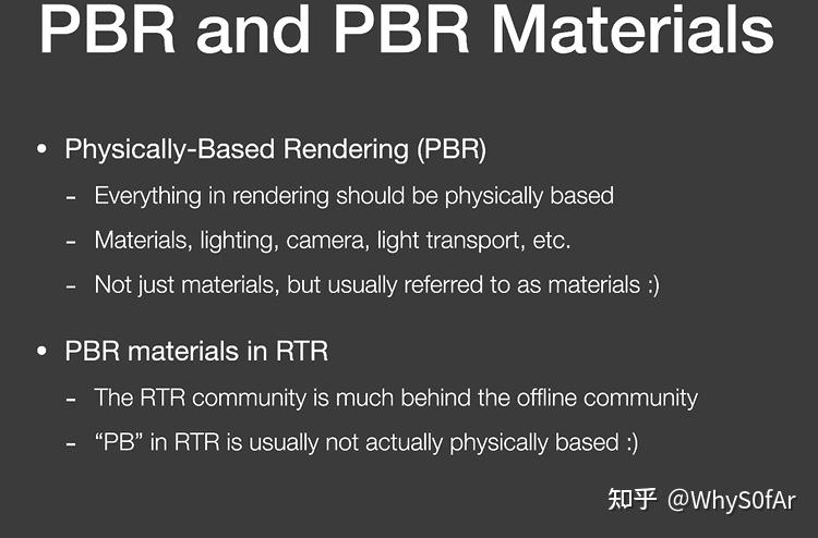 我们首先来看一下physically-based rendering的字面意思:基于物理的