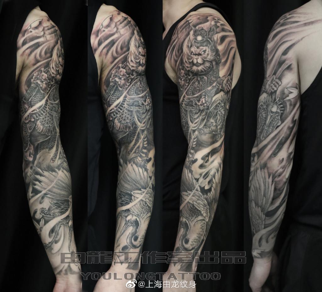 由龙作品花臂孙悟空纹身图案 知乎