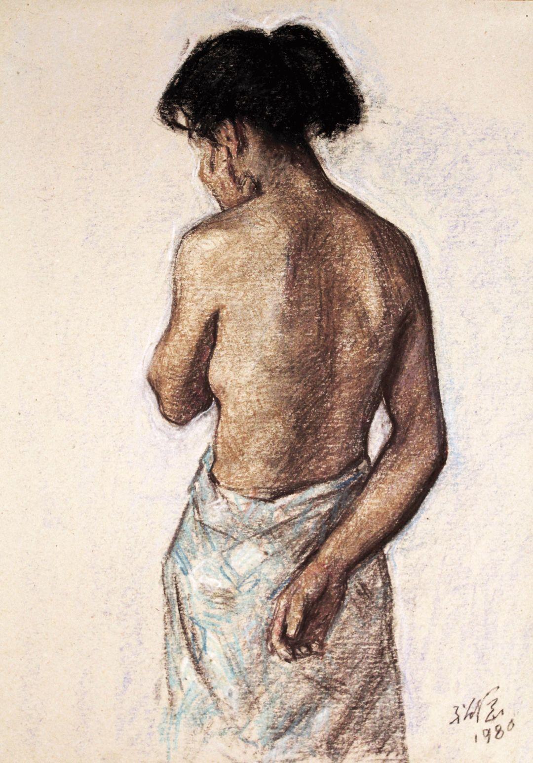 《女人体》粉画《人体速写》垩笔画《女裸速写》垩笔画《芭蕾舞姿》垩