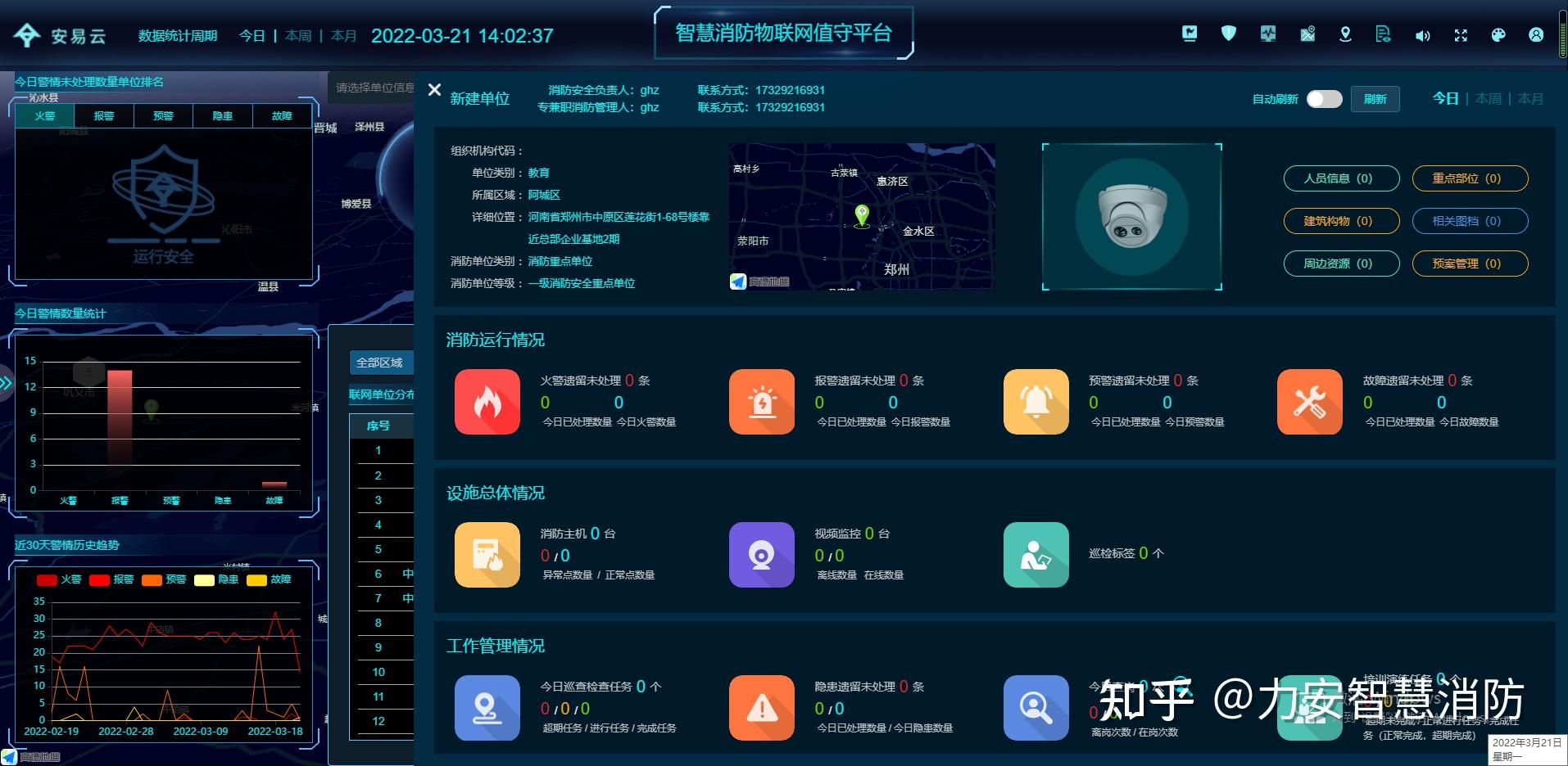 智慧消防物联网平台方舱医院智慧消防管理系统,对院区消防设施巡检及