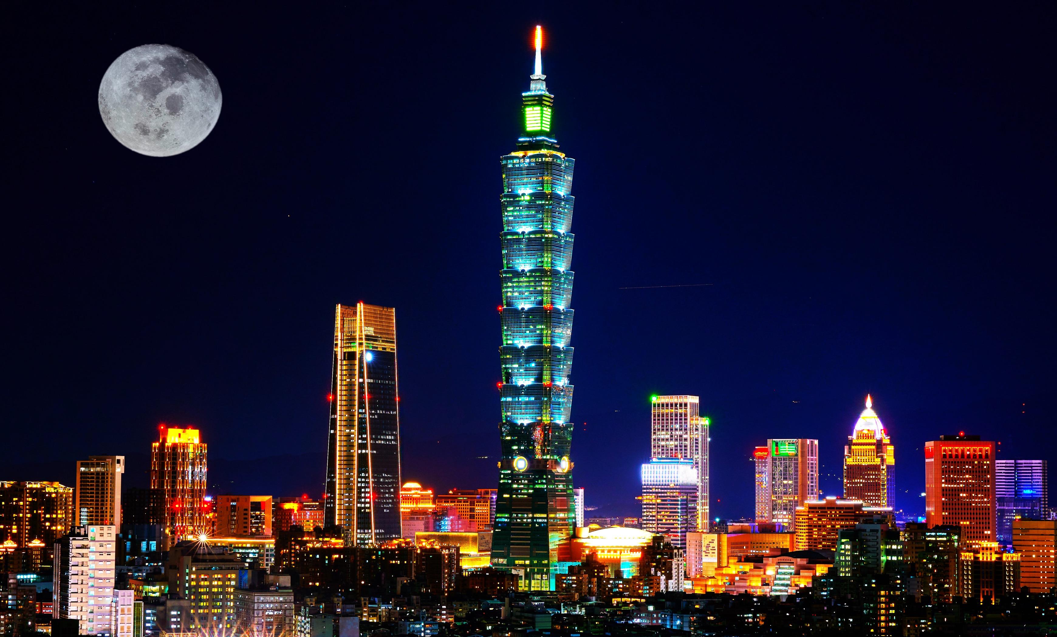 台湾夜景真实图片
