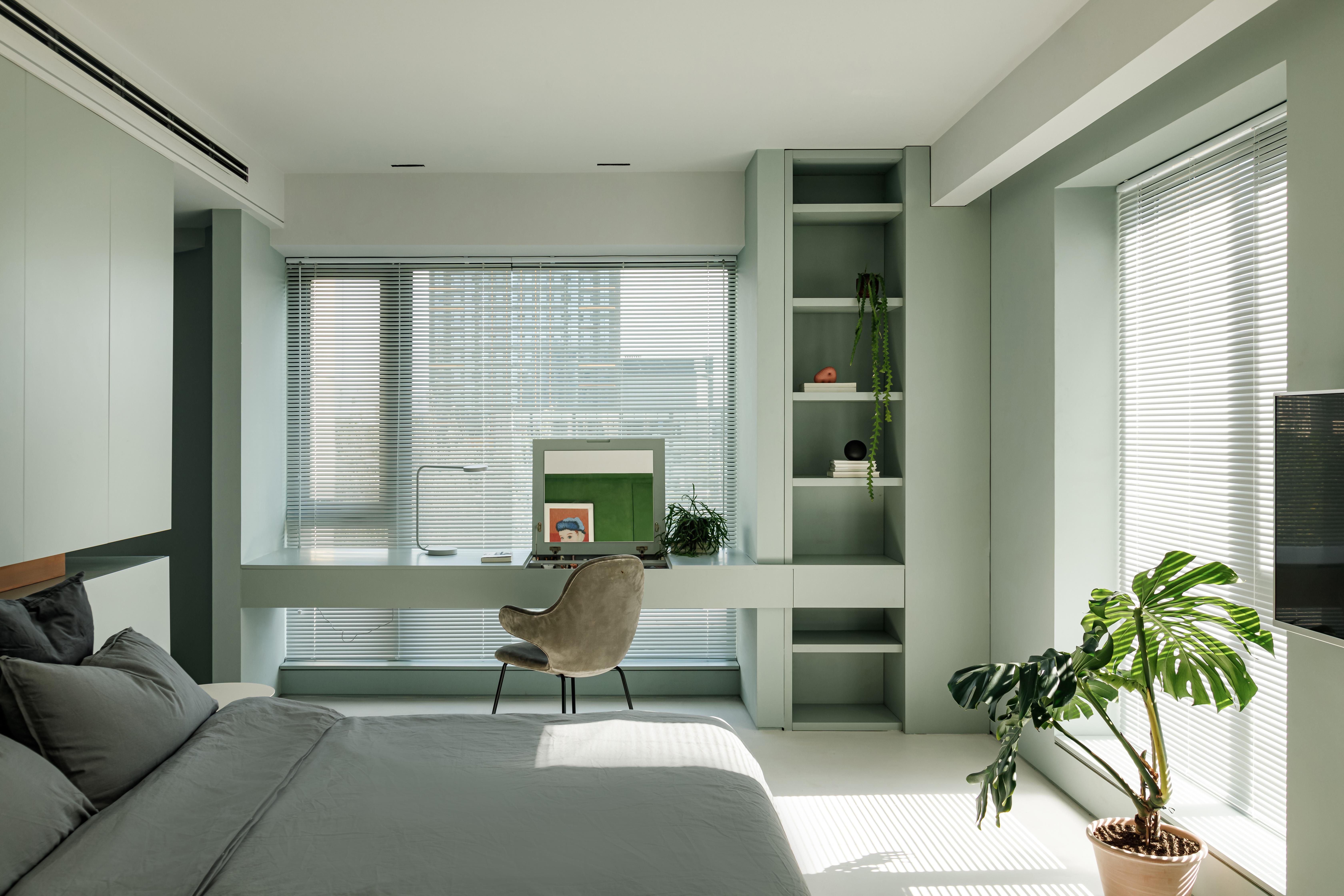 75㎡一人居,豆蔻青 苔绿,以开放的手法重构都市简约风!