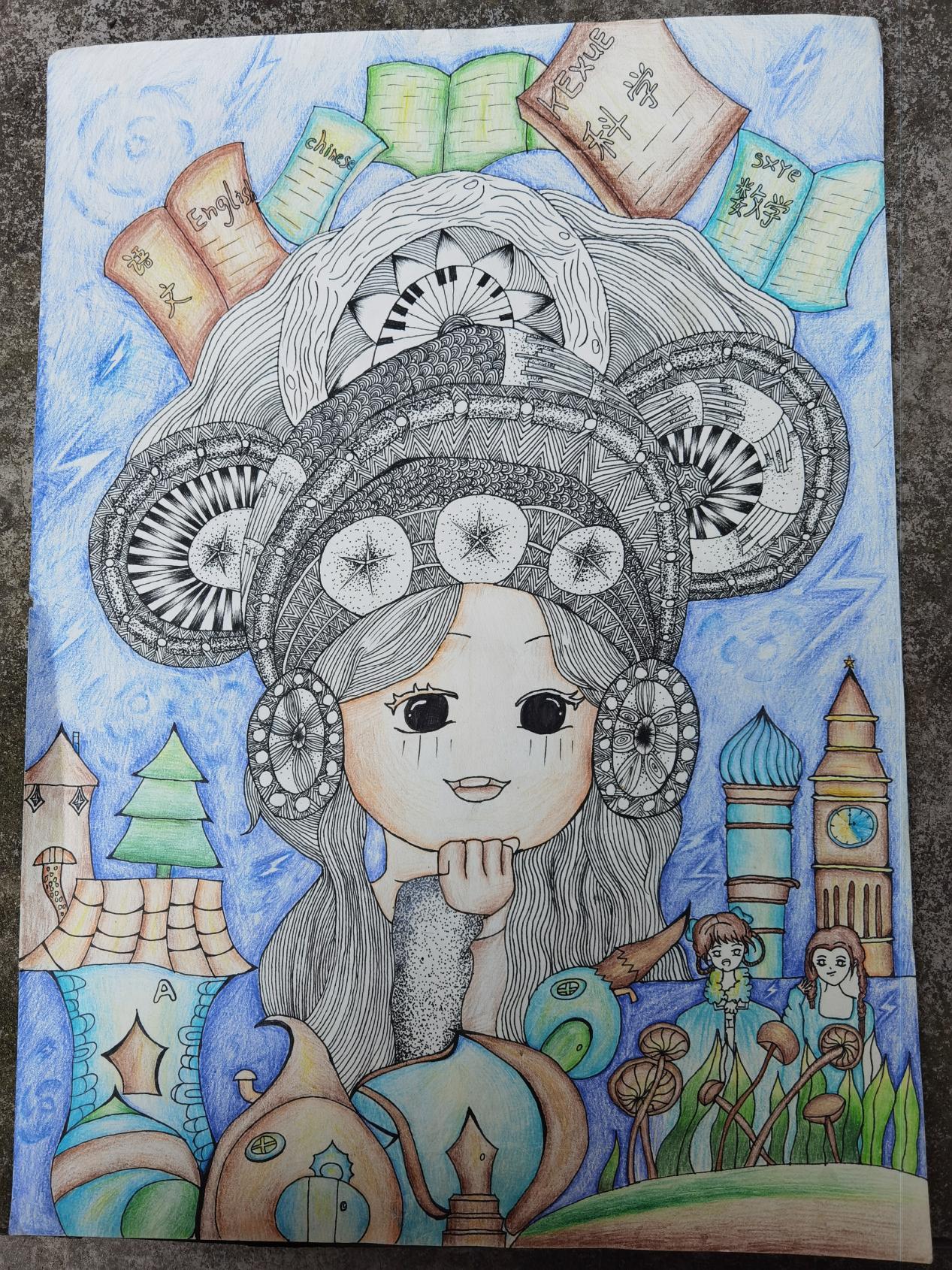 崇州市科幻活动获奖科幻画展示