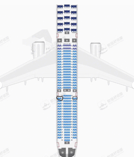 天津航空空客330座位图图片