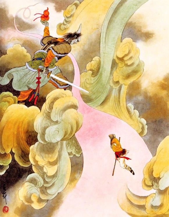 西游记新解十套珍稀古画插图3335平顶山莲花洞反复出入解救取经人孙