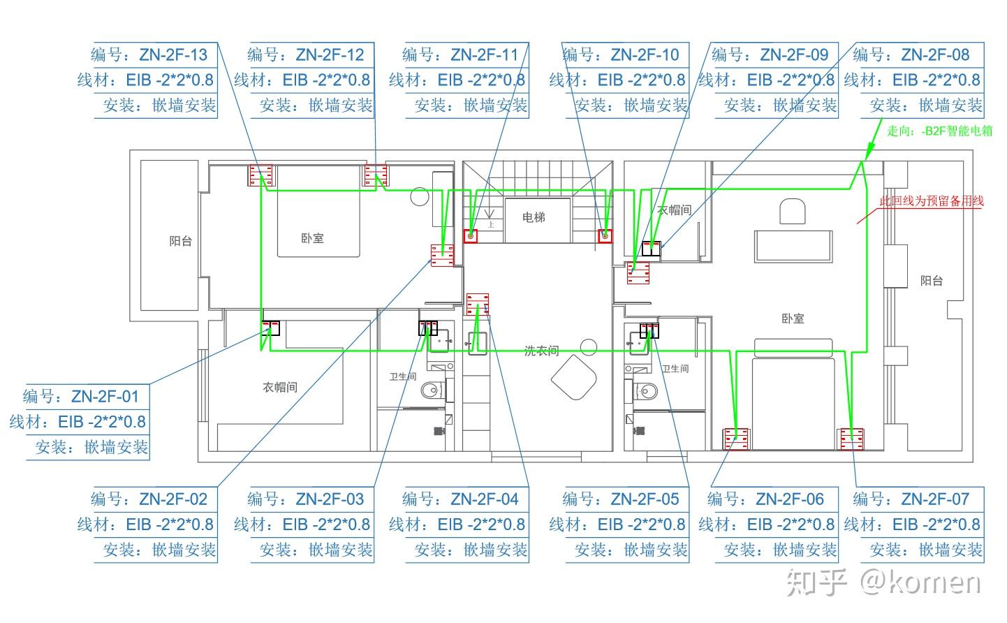 智能家居布线图图纸图片