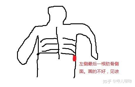 左侧最后一根肋骨按压痛