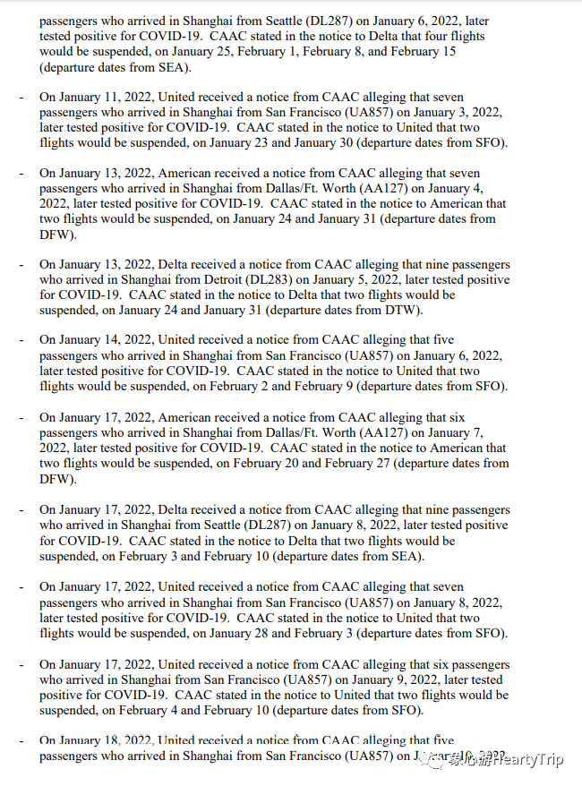 美国中文网报道:美国交通部于本周五宣布,将取消44班次由中国的航空