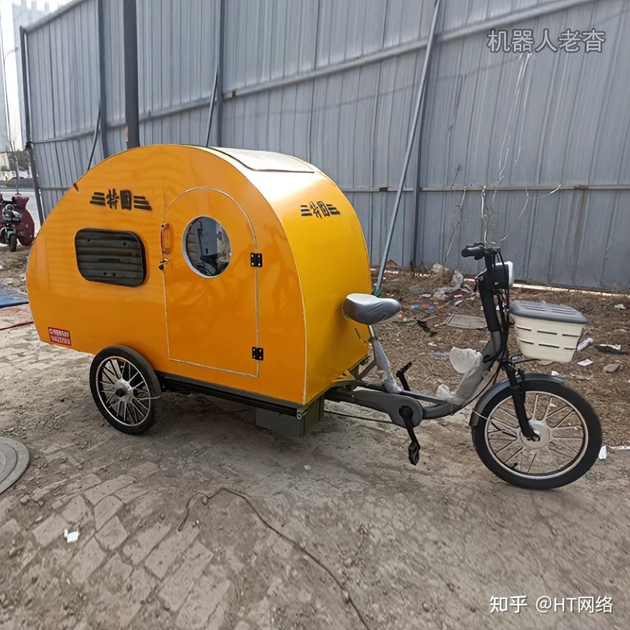 一体式不拓展,小三轮骑行助力房车来了,脚蹬电动三蹦子床车登场