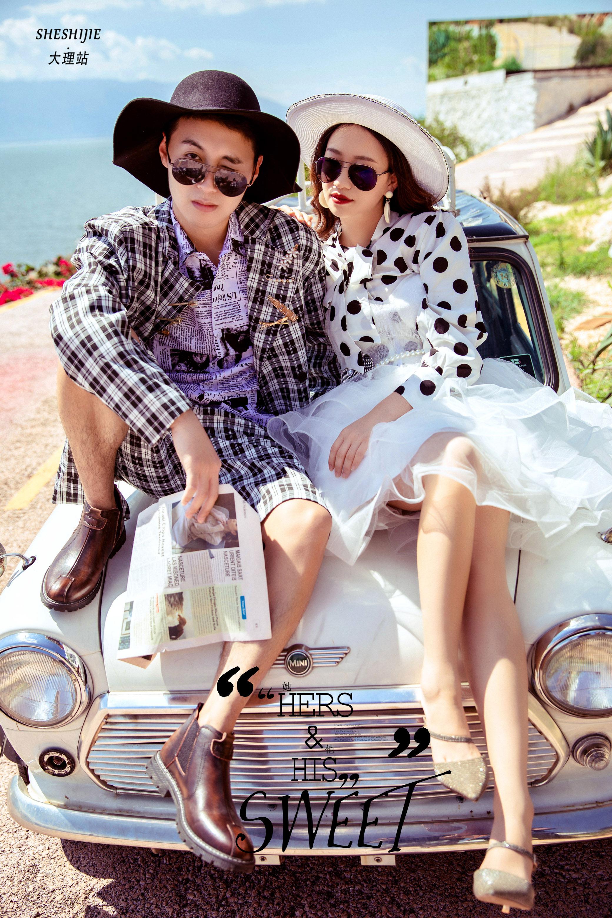 解锁大理个性婚纱照大理潮酷街拍婚纱照酷女孩必拍