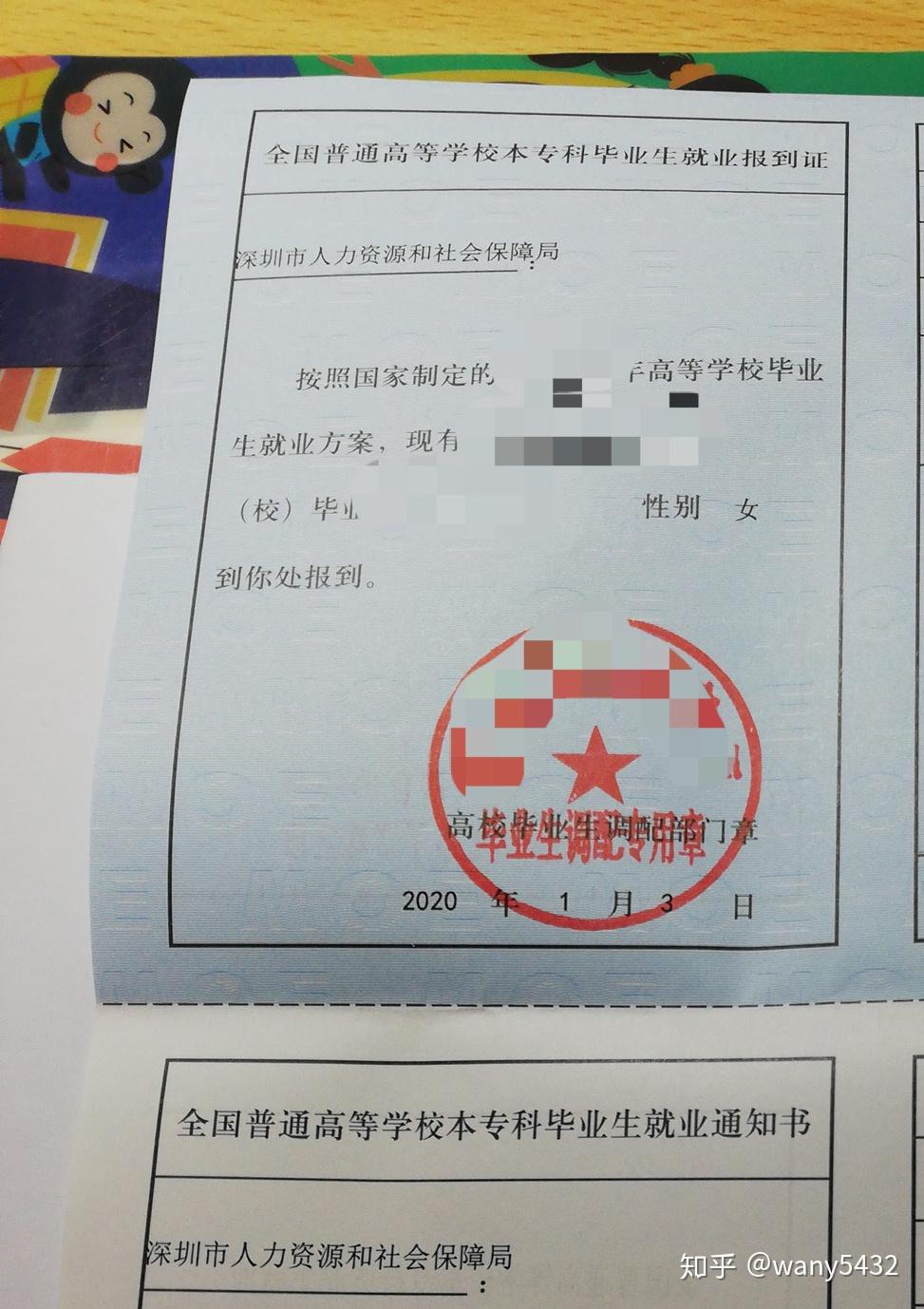 ps:报到证蓝联是毕业时学校发放的,白色联是通知书在你的档案里面,是