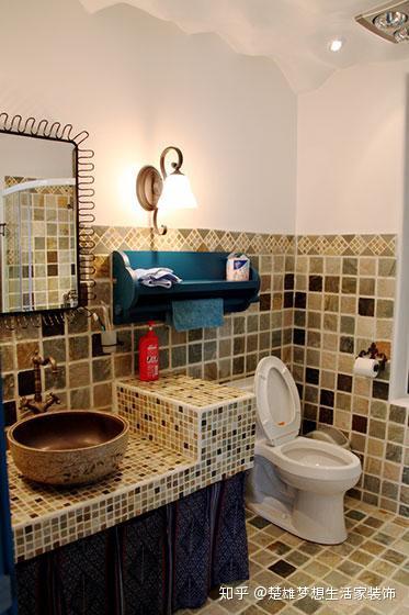 复古个性砖砌洗手台结实耐用合理化