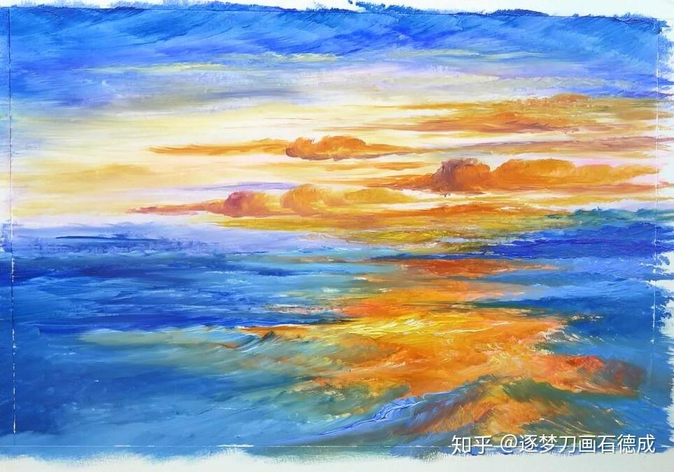 绘画教程635步教你画出晚霞海面不要错过