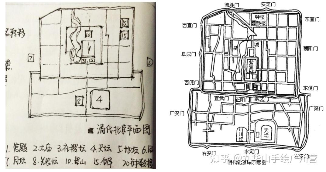 明清建筑平面图图片