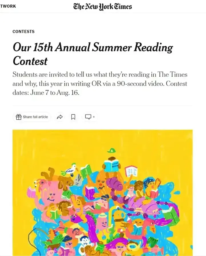 2024纽约时报系列—夏季读写竞赛开启! 知乎
