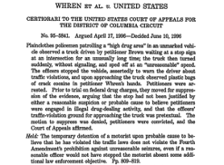 Whren versus United States 案