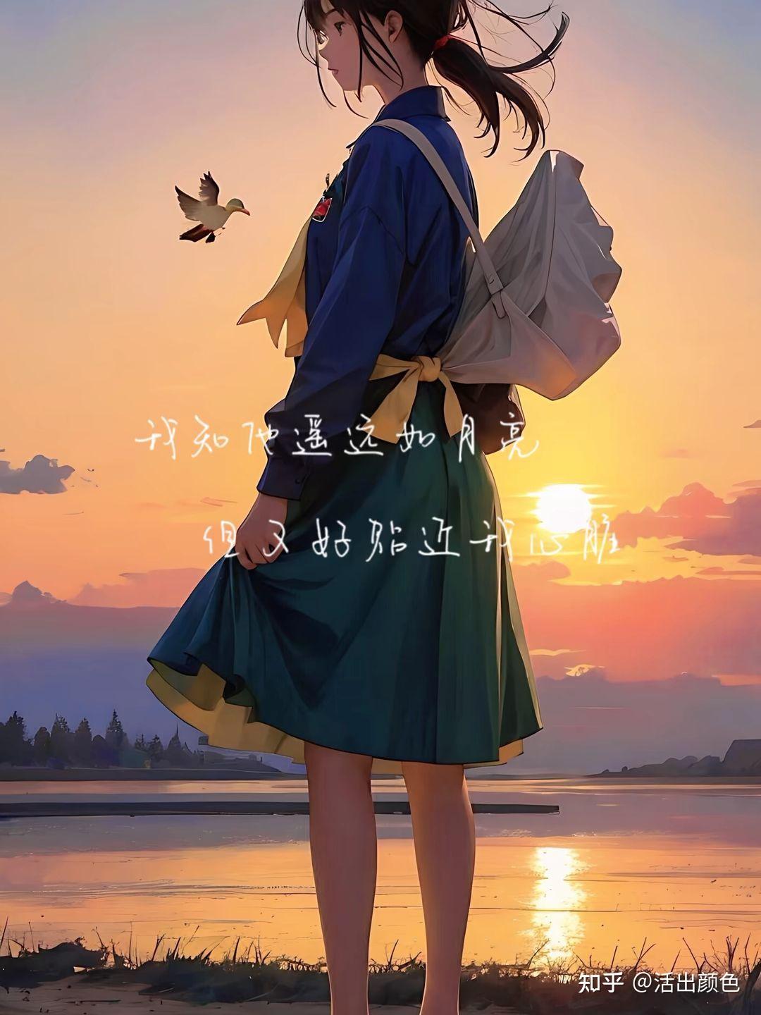 诗词成画/落霞与孤鹜齐飞,秋水共长天一色 - 知乎