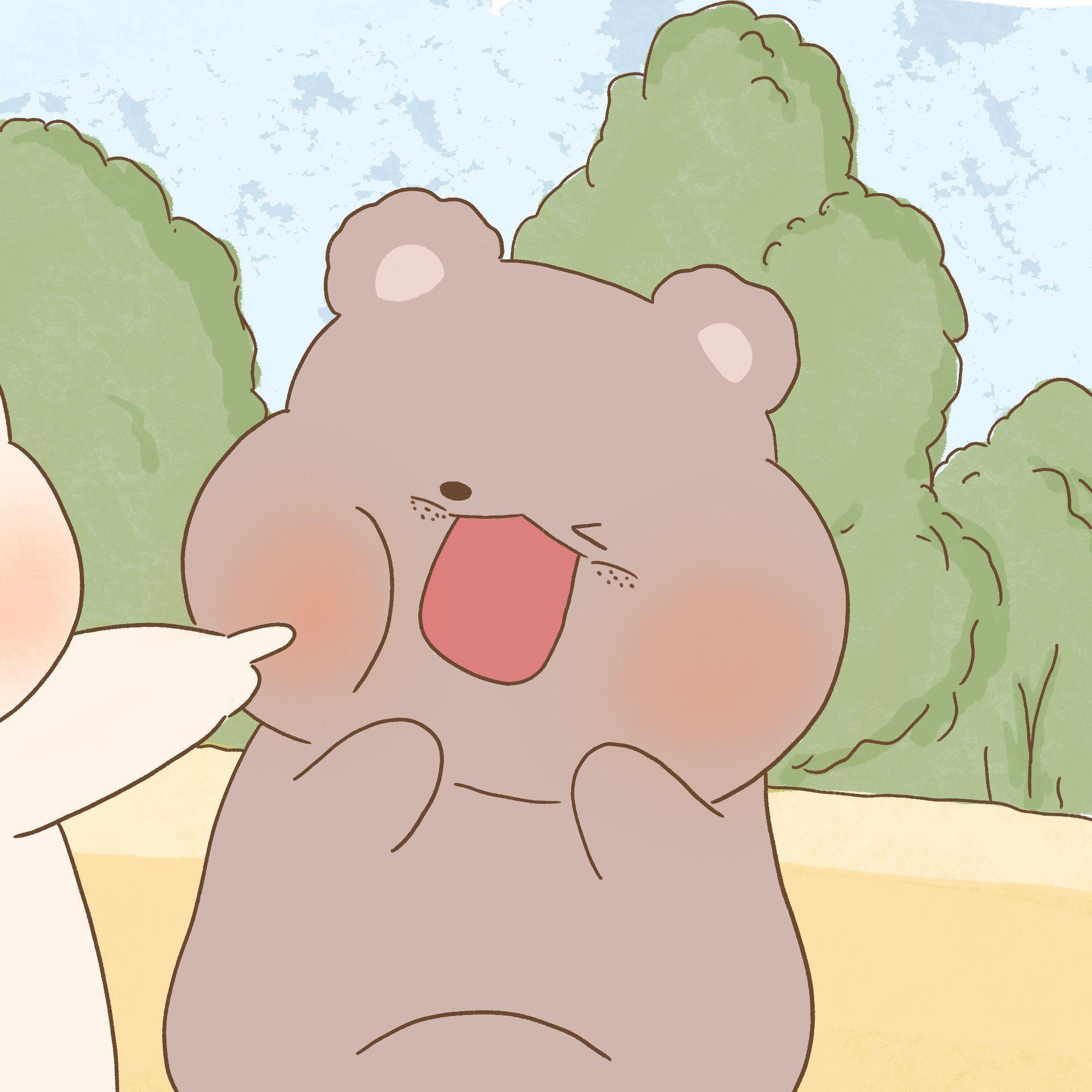 想要一堆兔子和熊的情侣头像可爱的