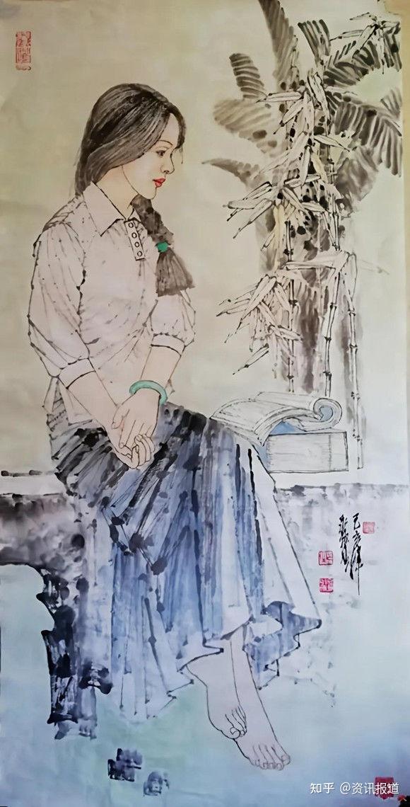 整张画作透露着疏淡和恬静,如暮春时节的清风,不料峭,不聒噪,一切刚好