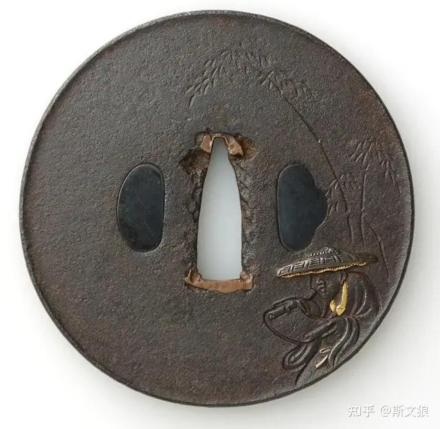 金具　目贯 金工美術　一松斎　在銘　　武士　古美術骨董 日本刀装具的种类和流派- 知乎