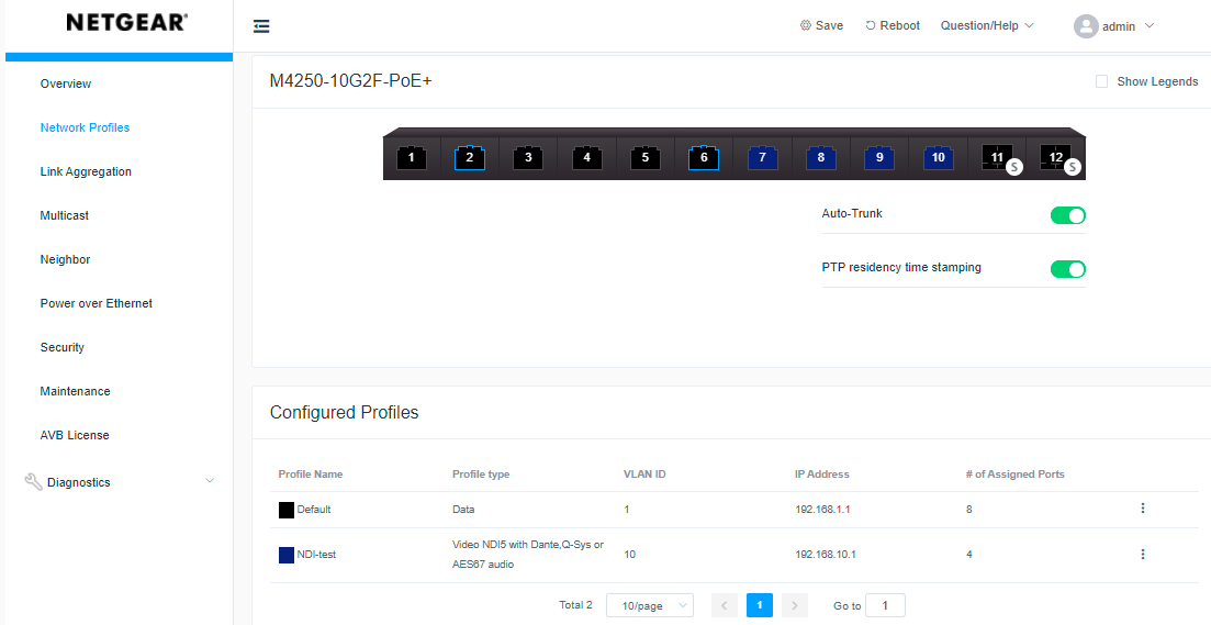 在video ndi5 with dante,q-sys or aes67 audio选项中,点击配置按钮.