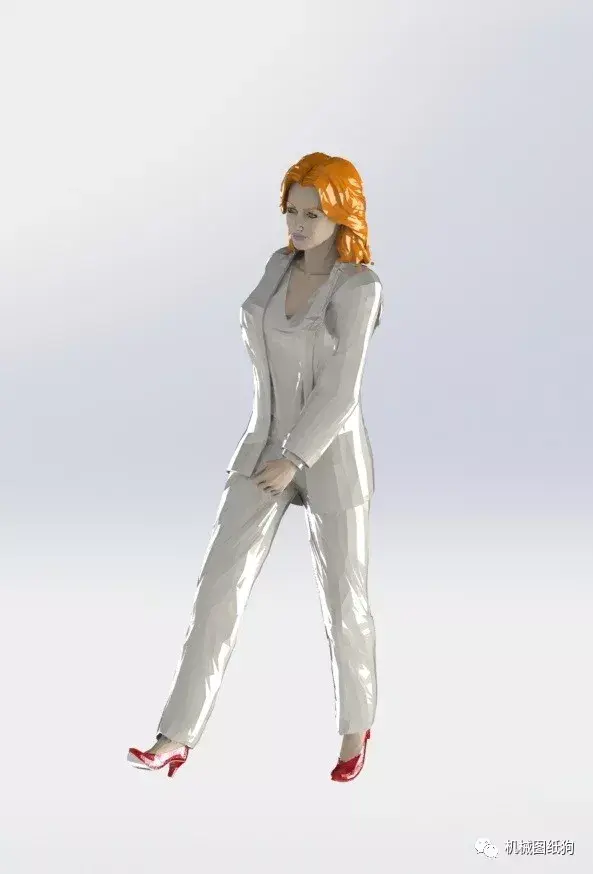 非标数模7个人物男人女人儿童胖子坐等模型3d图纸solidworks设计