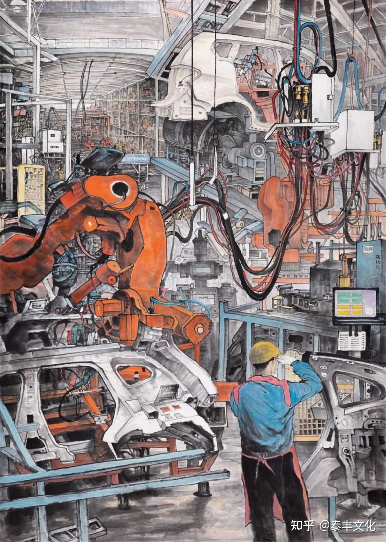 国画名家丨张钧科技腾飞崭新的时代山水