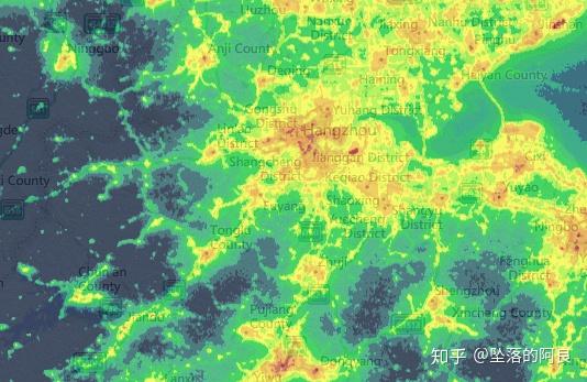 浙江光污染地图图片