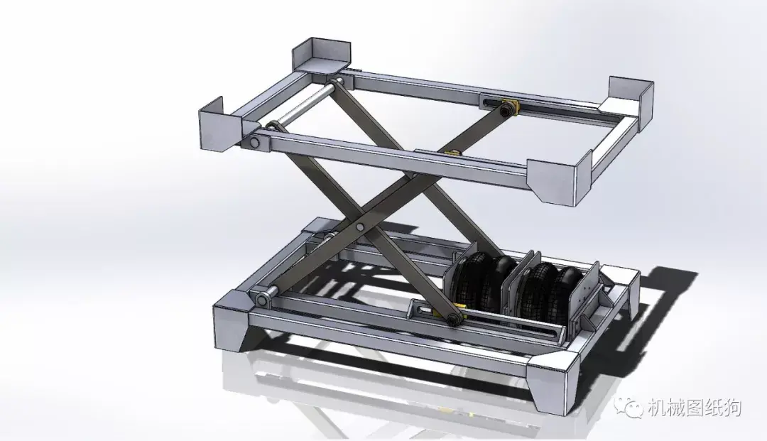 工程機械lift可摺疊升降機模型3d圖紙step格式