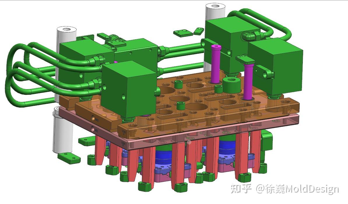 缩柯模具潜水口如何顶出可以参考这样设计