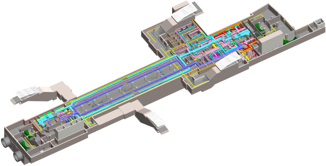 本項目是全國首批以bim模型進行三維報建的地鐵項目