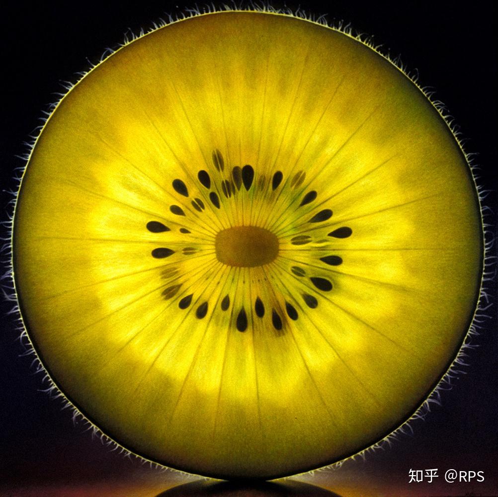 切片水果的夜光肖像