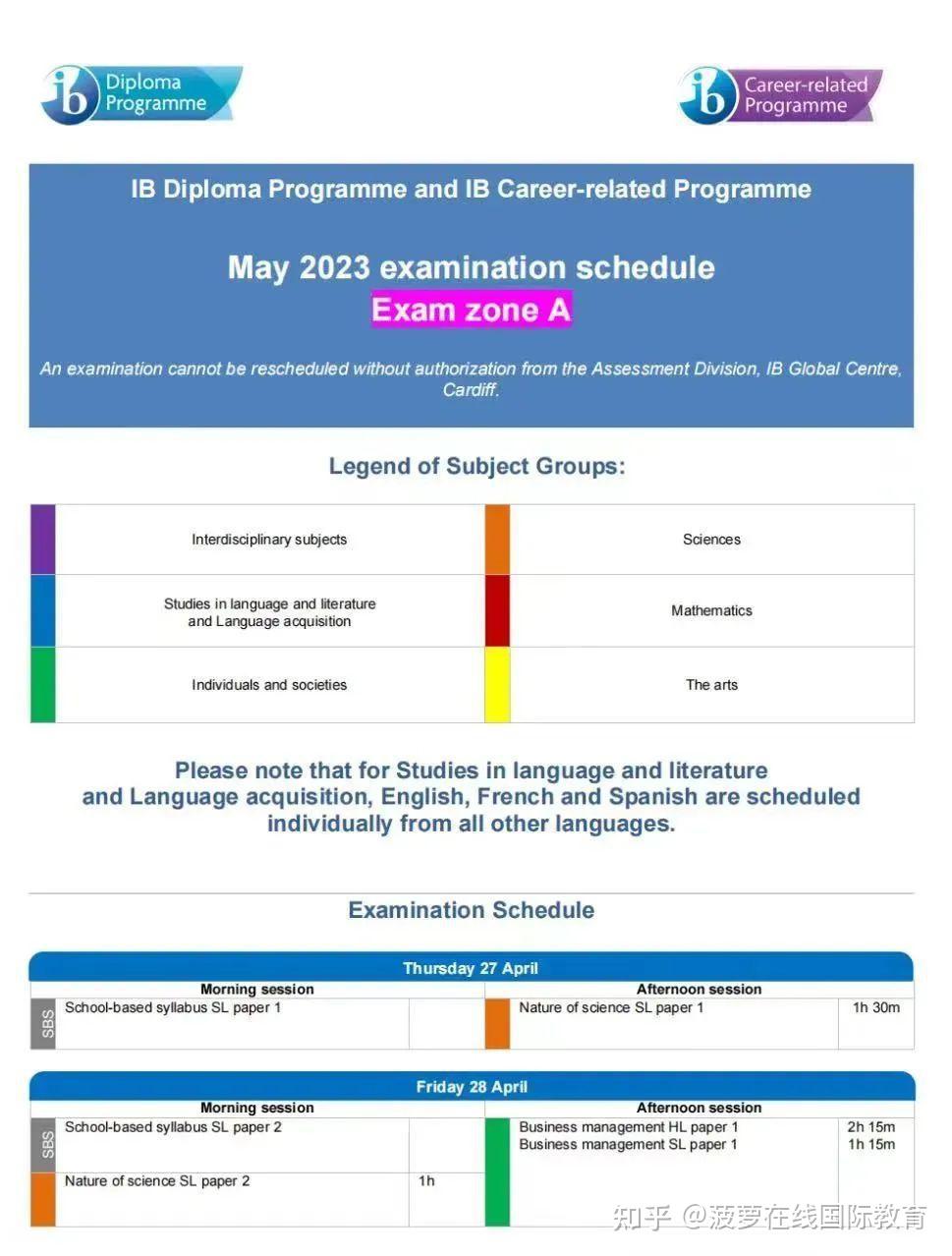 2023年IB考试时间是什么时候？上海ib国际学校有哪些？ 知乎