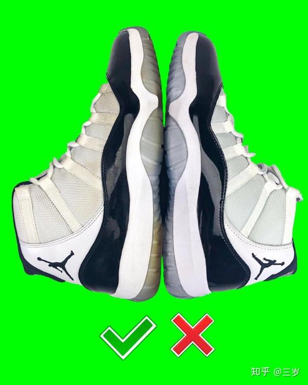 aj11黑白高帮的真假对比鉴定