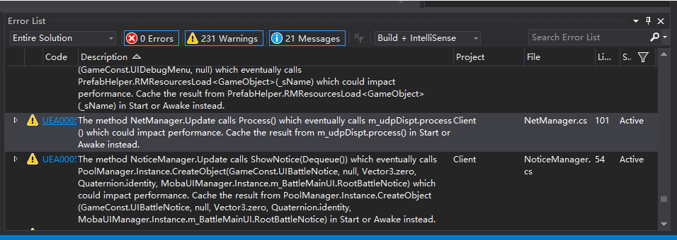 【敏捷开发】使用静态分析优化Unity代码