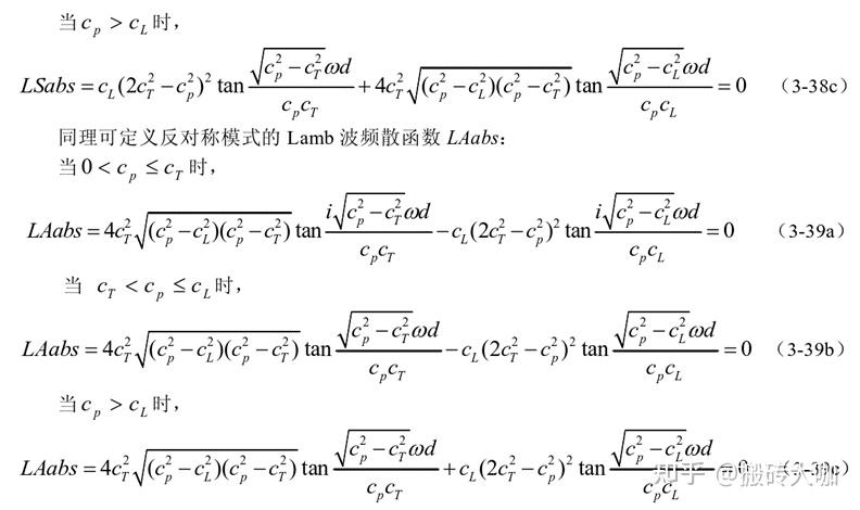 板结构中Lamb波频散特性建模研究 - 知乎