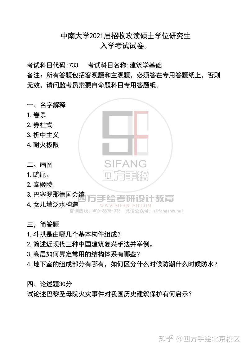 2024中南大学建筑考研指南院校解析|中南大学建筑考研考什么内容？中南大建筑学考研理论考什么书目？ - 知乎