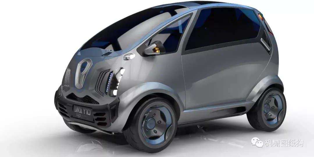 汽车轿车lanciay10ecotwin电动车迷你城市小汽车造型3d图纸rhino设计
